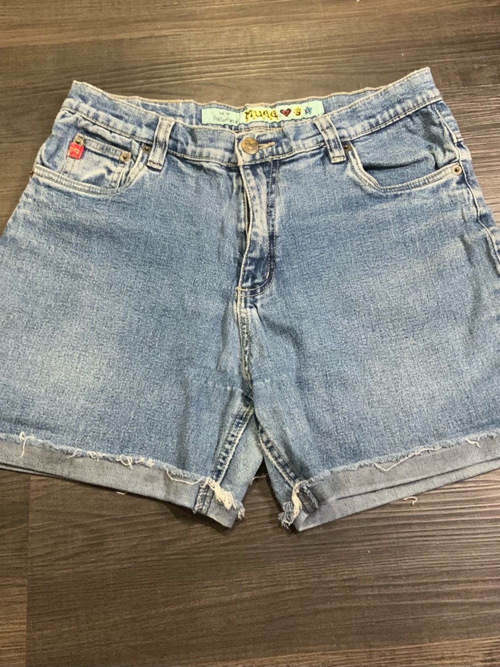 Mudd Light Blue Washed Denim Shorts